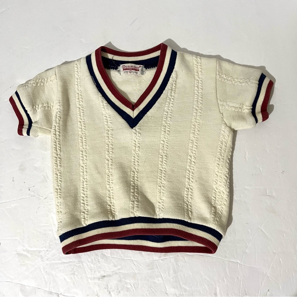 Vintage Donmoor toddler V-neck tennis sweater size 2